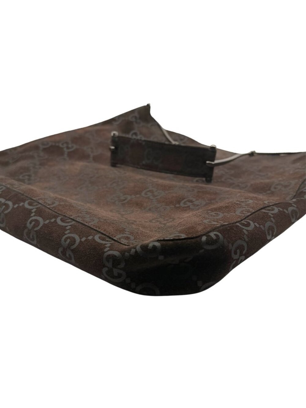 •SOLD•Vintage GUCCI Tom Ford Era Brown Suede GG Horsebit Hobo Shoulder bag - Picture 4 of 9